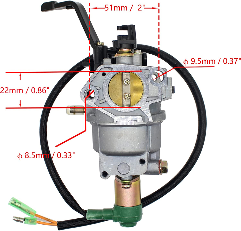 Carburador P27-2D para motor a gasolina Generac GP8000E Harbor Freight 420CC 440CC 